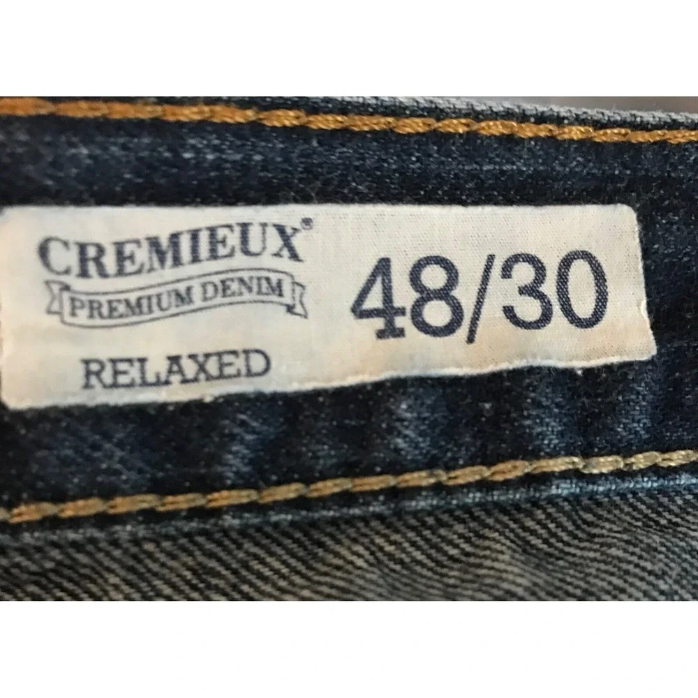Cremieux Jeans Mens 48x30 TAG / 50x21 Actual Altered Short Inseam Relaxed Fit - Picture 3 of 7